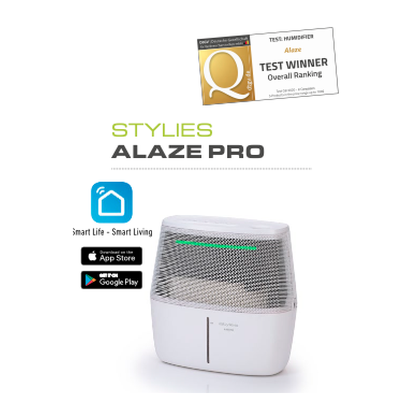 Alaze Pro Humidifier Evaporative Technology Test Winner DtGV