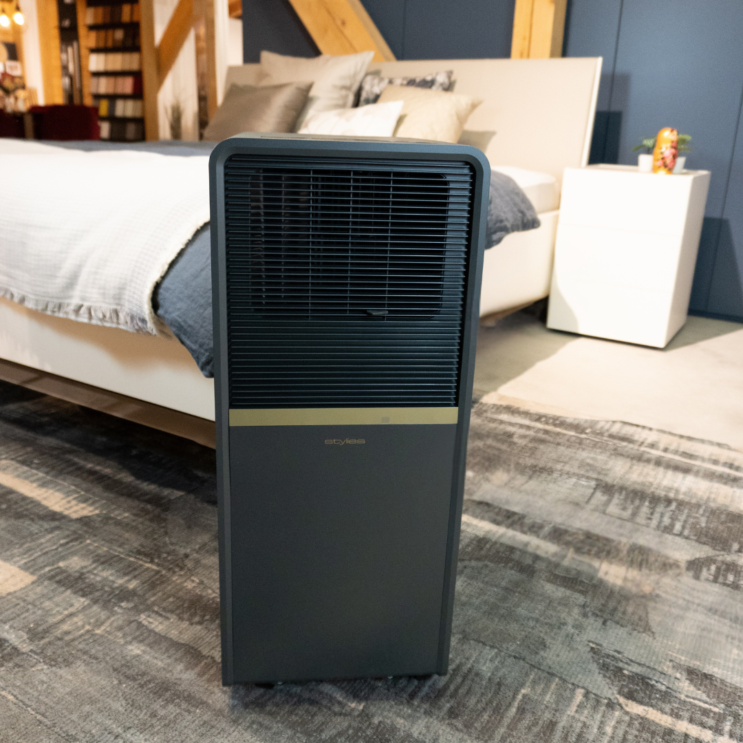Polarix Polarix Klimagerät 9000 BTU – Schweizer Design, Energieeffiziente Kühlung in Anthrazit & Gold