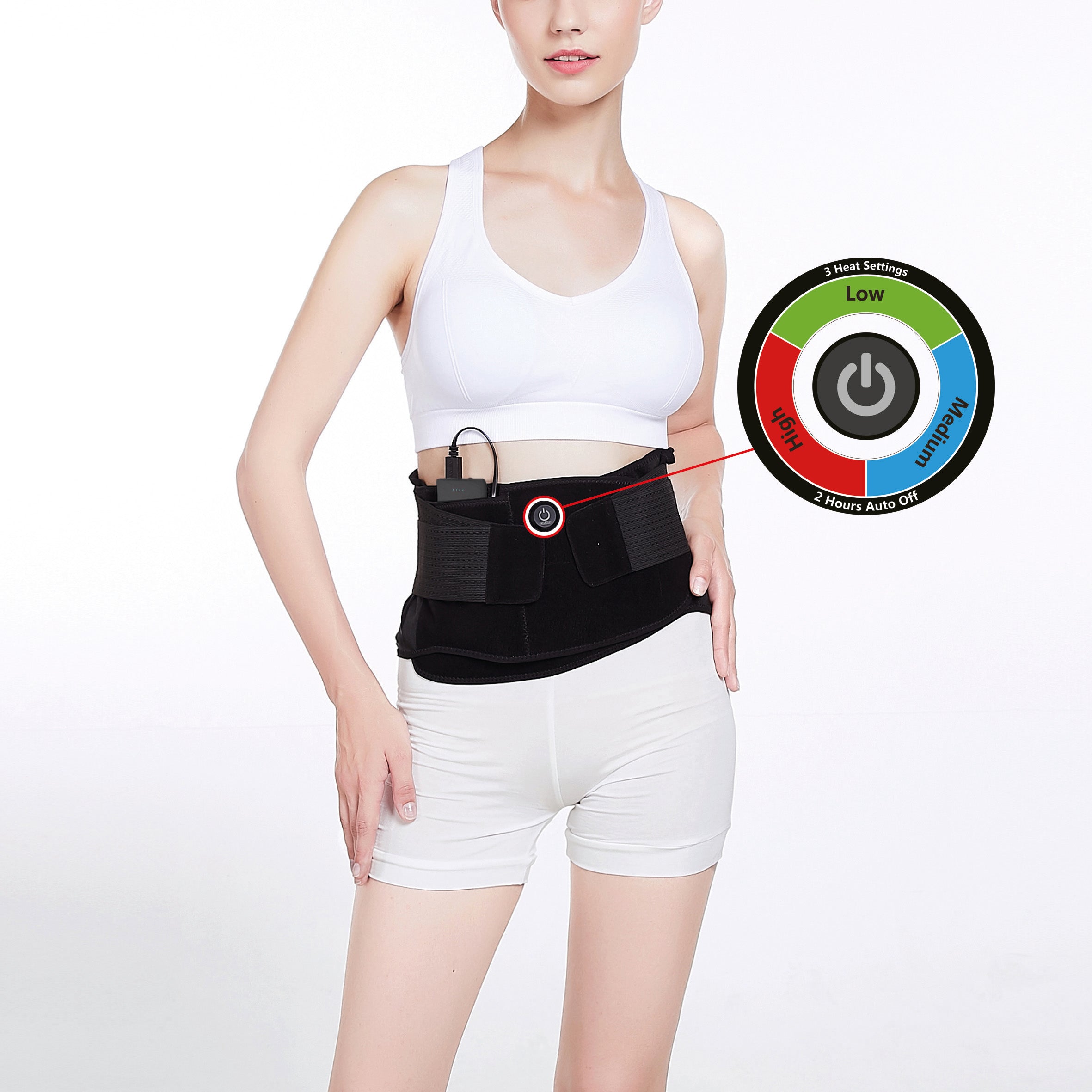 Wärmegürtel Rücken und Nieren Akkubetrieben, perfekt für Motorrad und Roller, Fahrrad