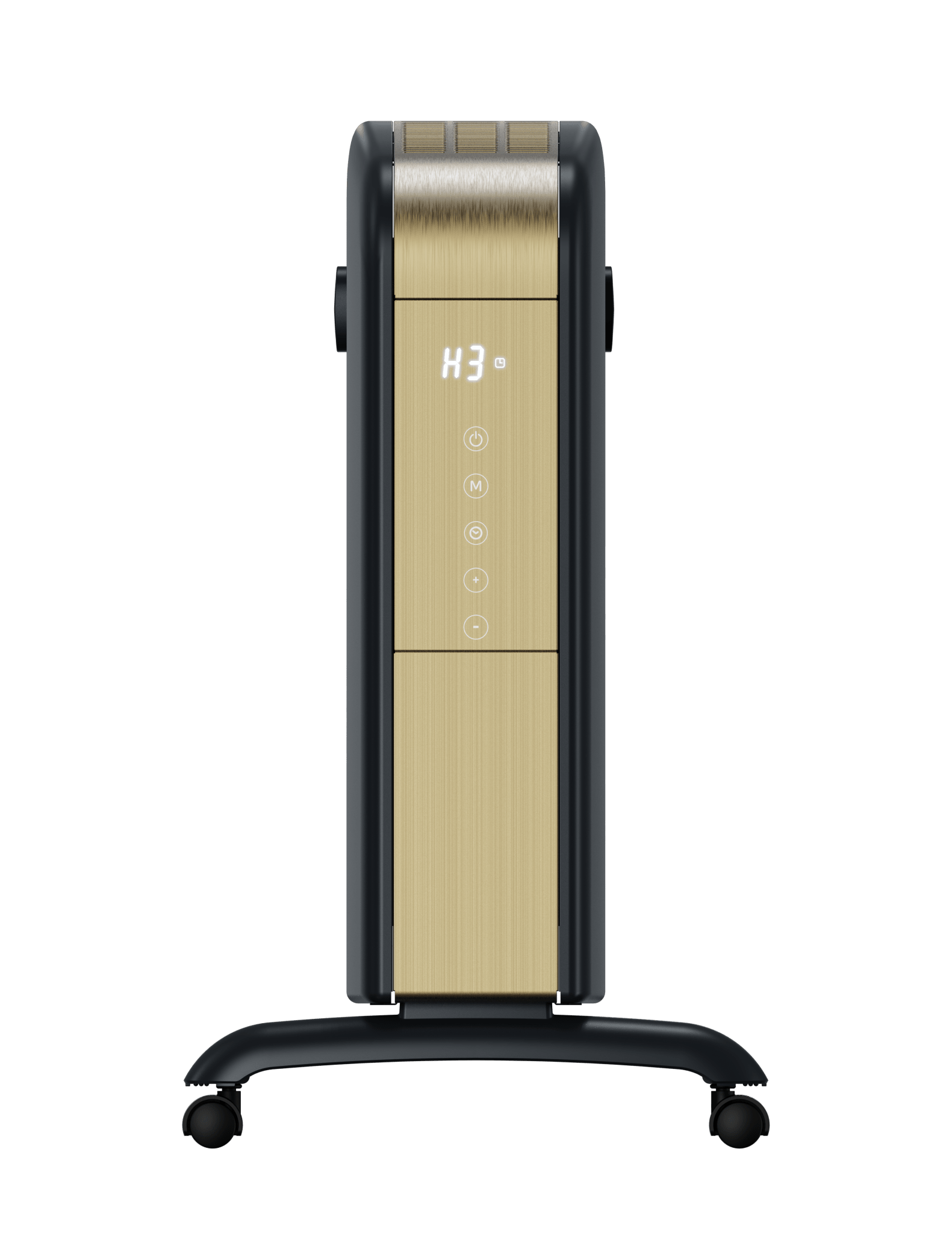 LED-Touch-Display der Stylies Perseus Elektroheizung mit Temperaturanzeige