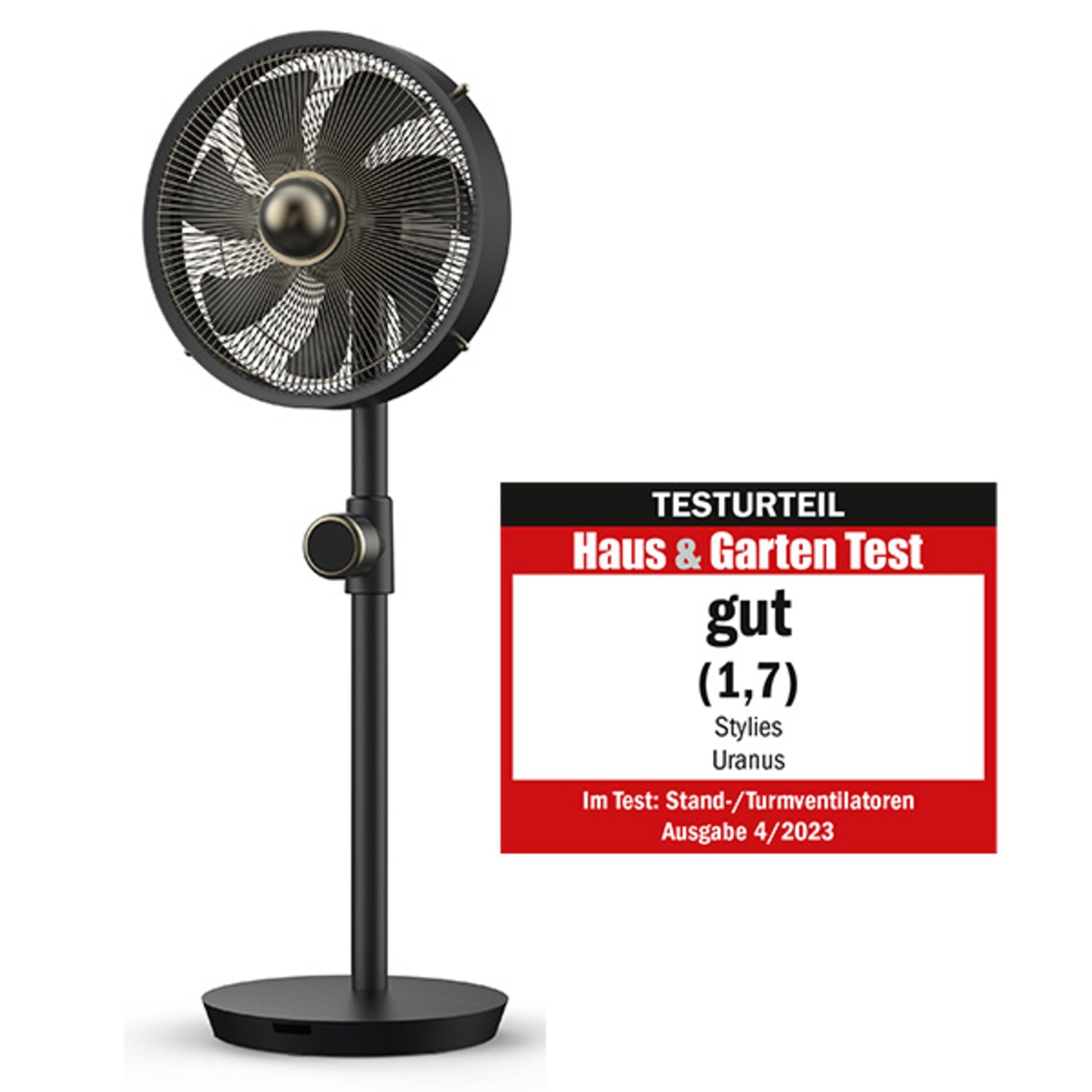 Uranus Standventilator – Leise, Leistungsstark & Flexibel - Edel und elegant - Stylies - Store.de