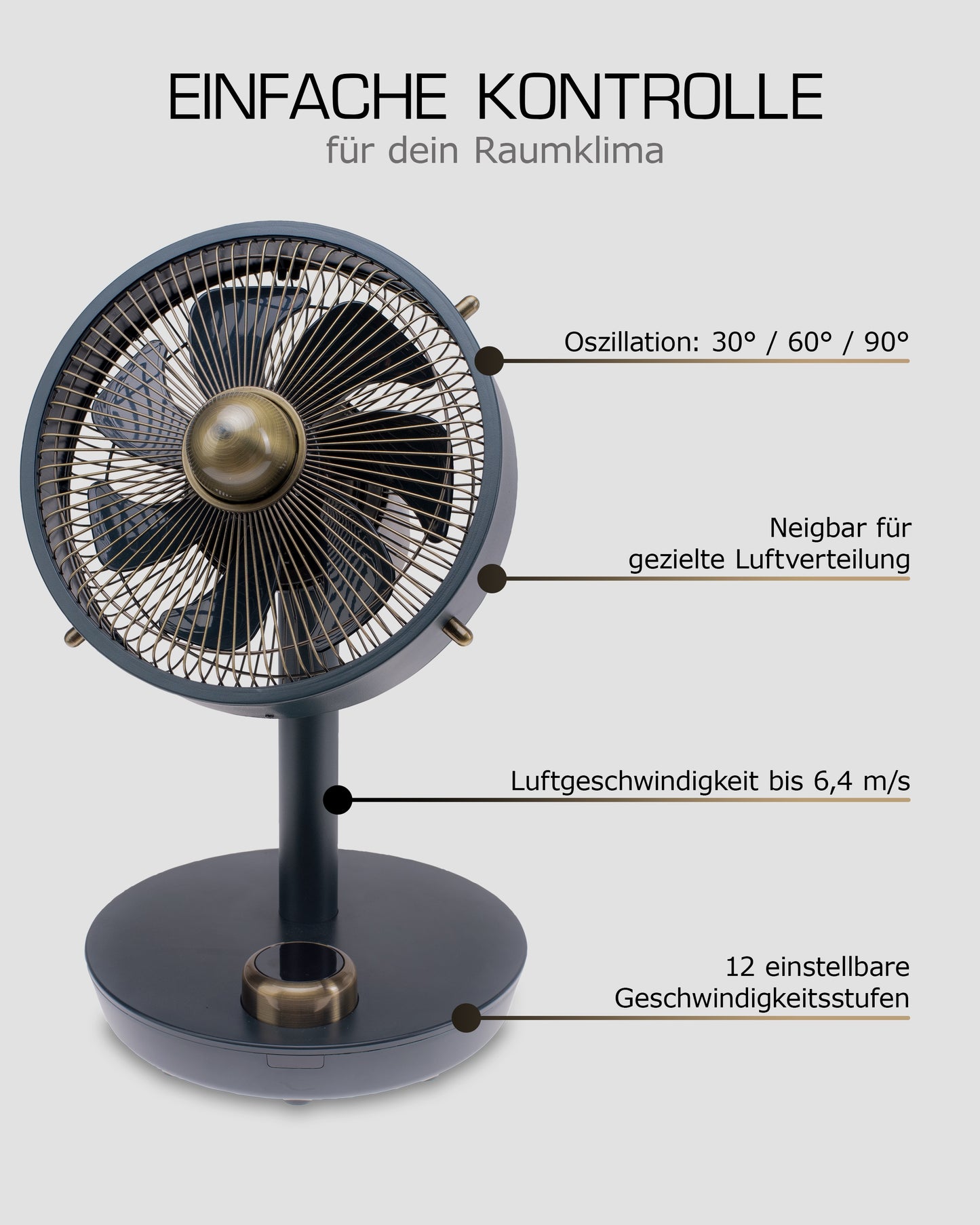 Cepheus Metall-Tischventilator - Testsieger