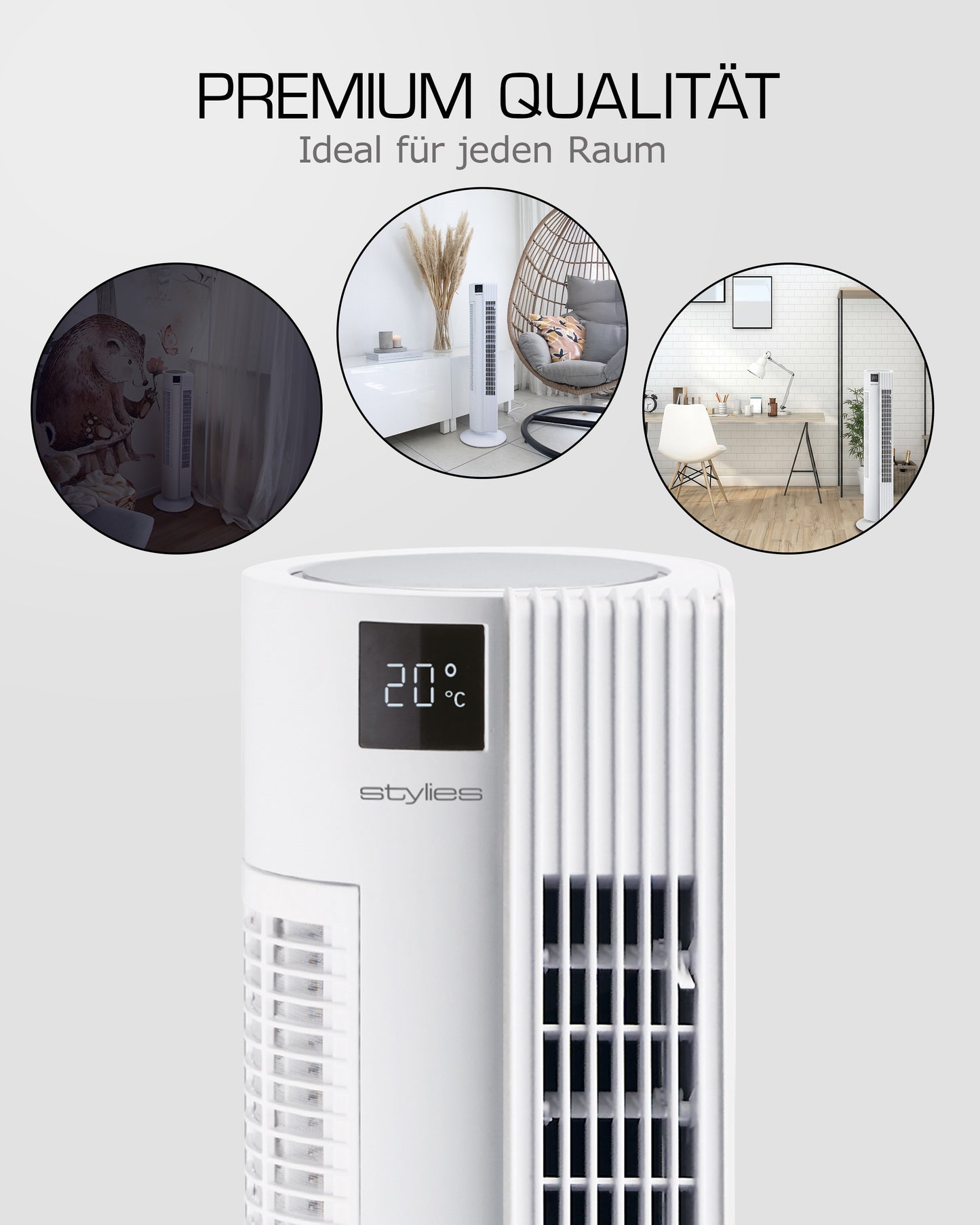 Ventilateur colonne Cygnus – Élégant, Silencieux & Puissant