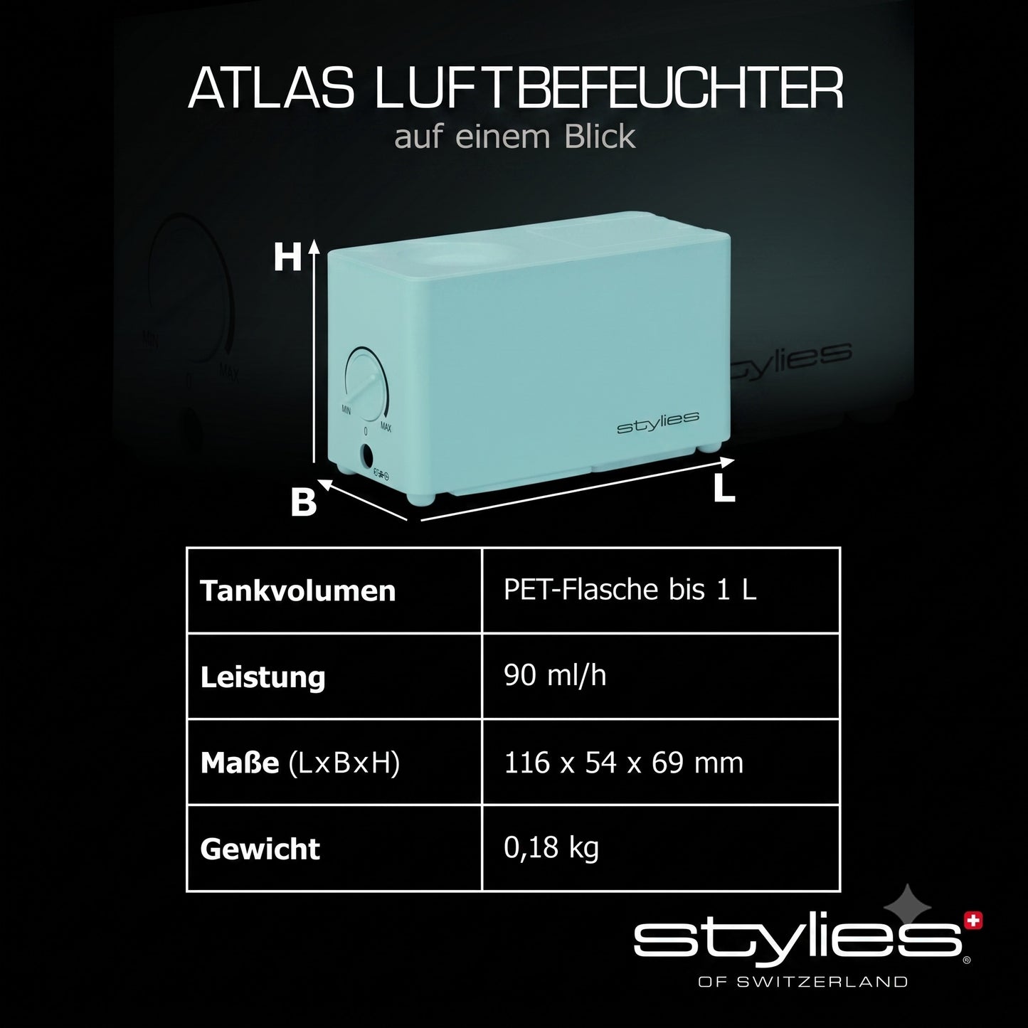 Atlas Reise-Luftbefeuchter