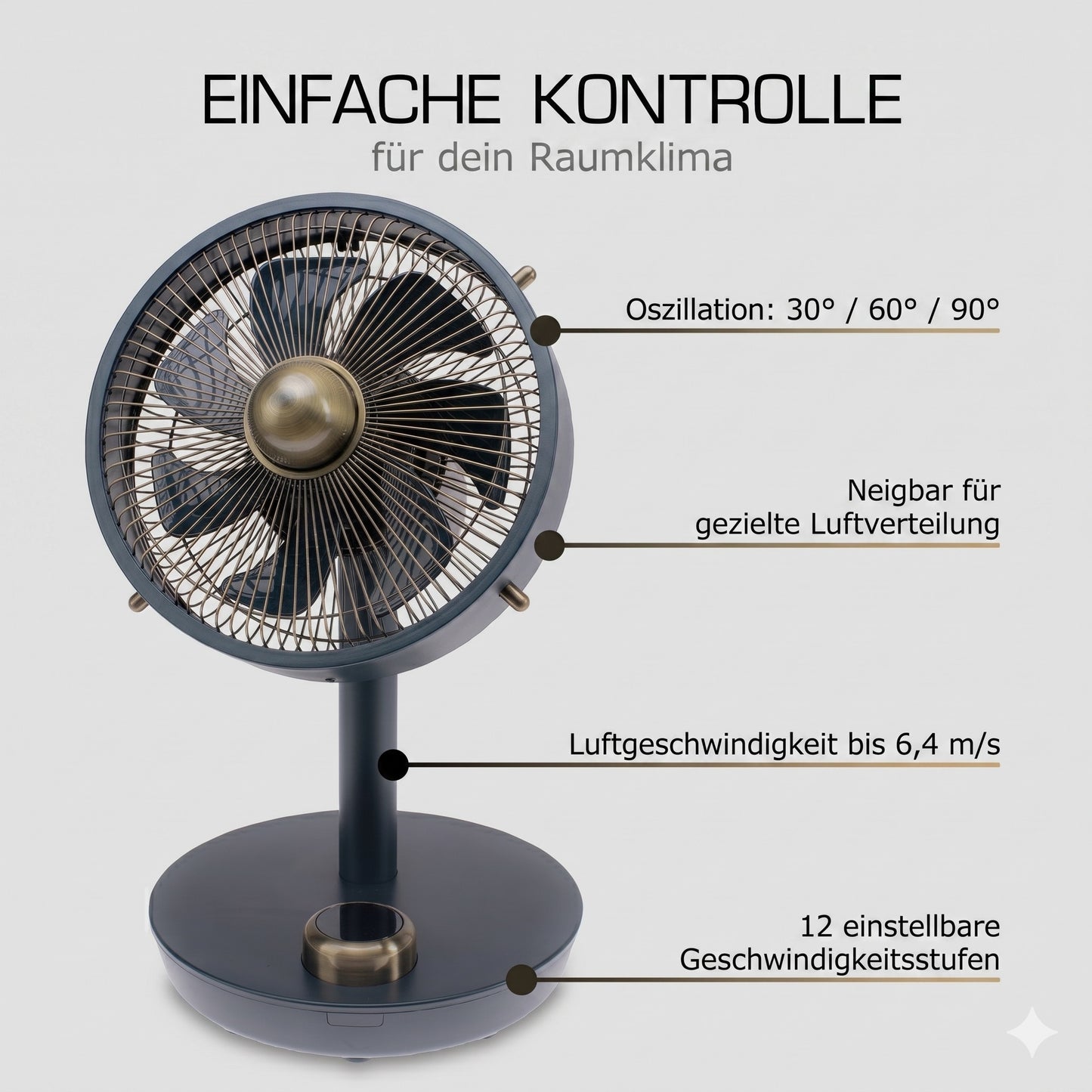 Cepheus Metall-Tischventilator - Testsieger