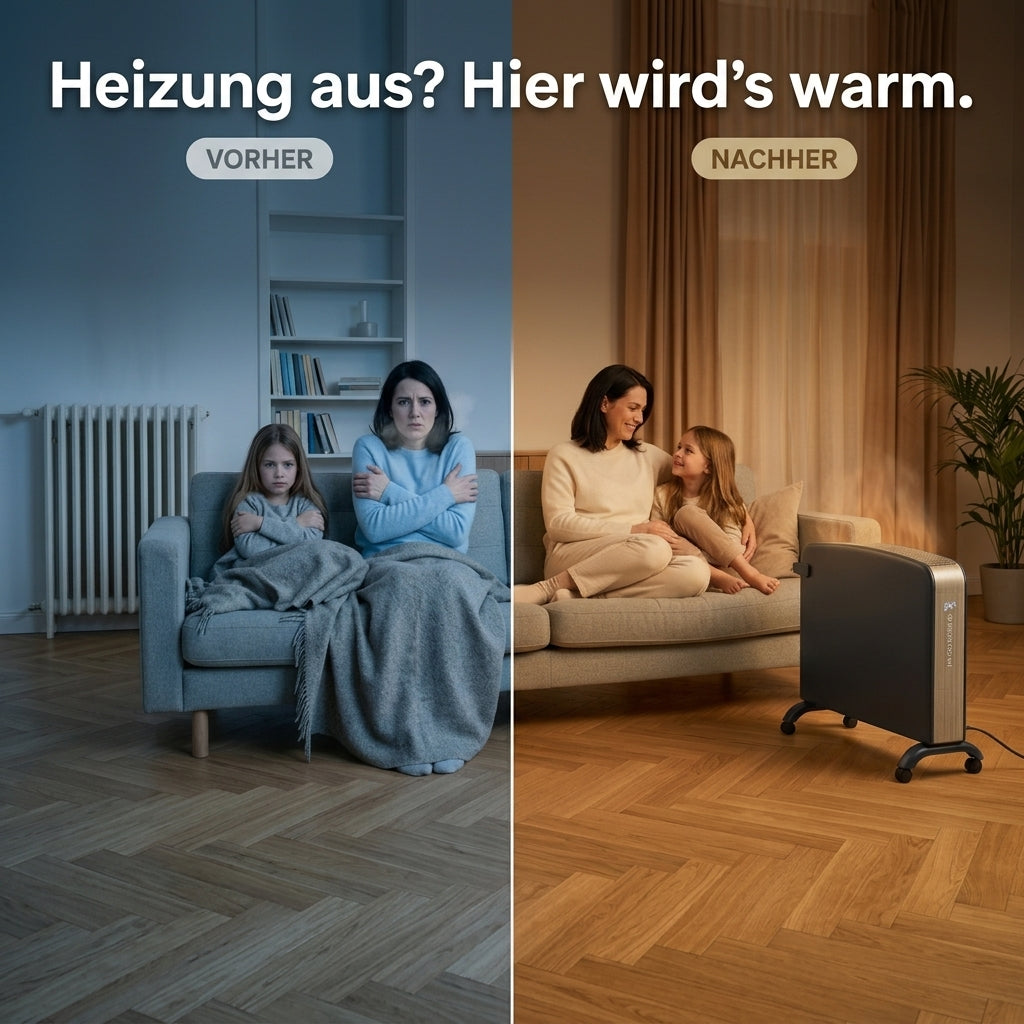 Perseus elektische Zusatzheizung Konvektor-Heizung mit Fernbedienung