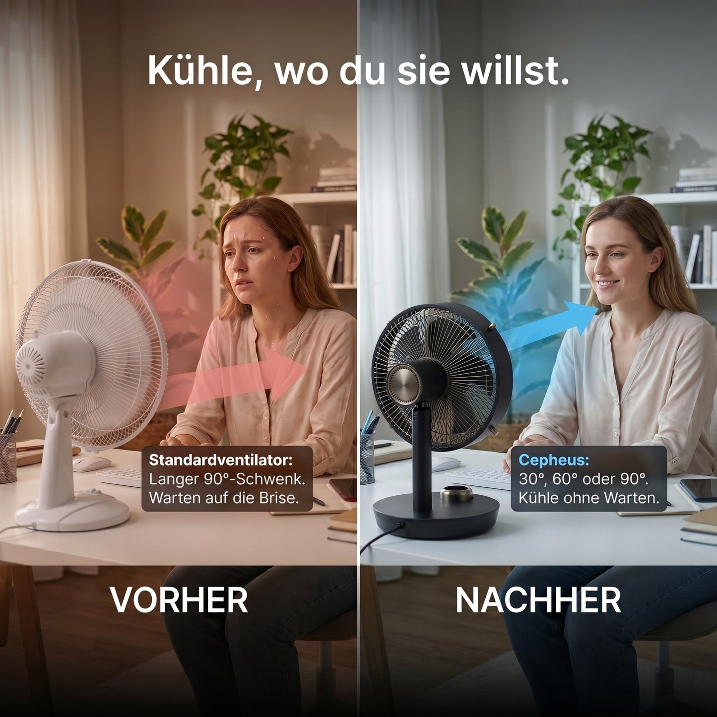 Cepheus Metall-Tischventilator - Testsieger