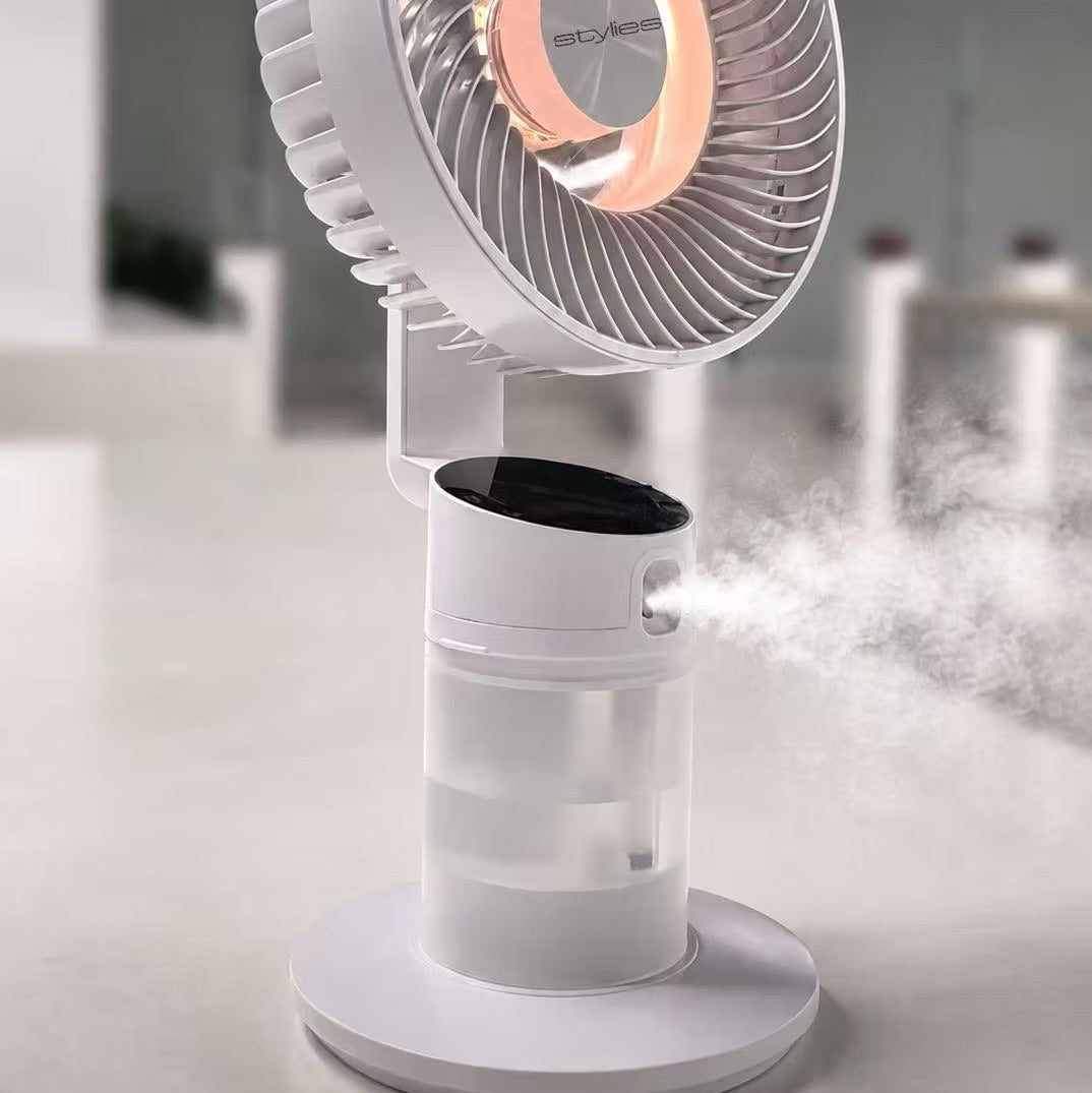 Dia 3-in-1 Akku-Tischventilator, Lüftkühler mit Ambientelicht