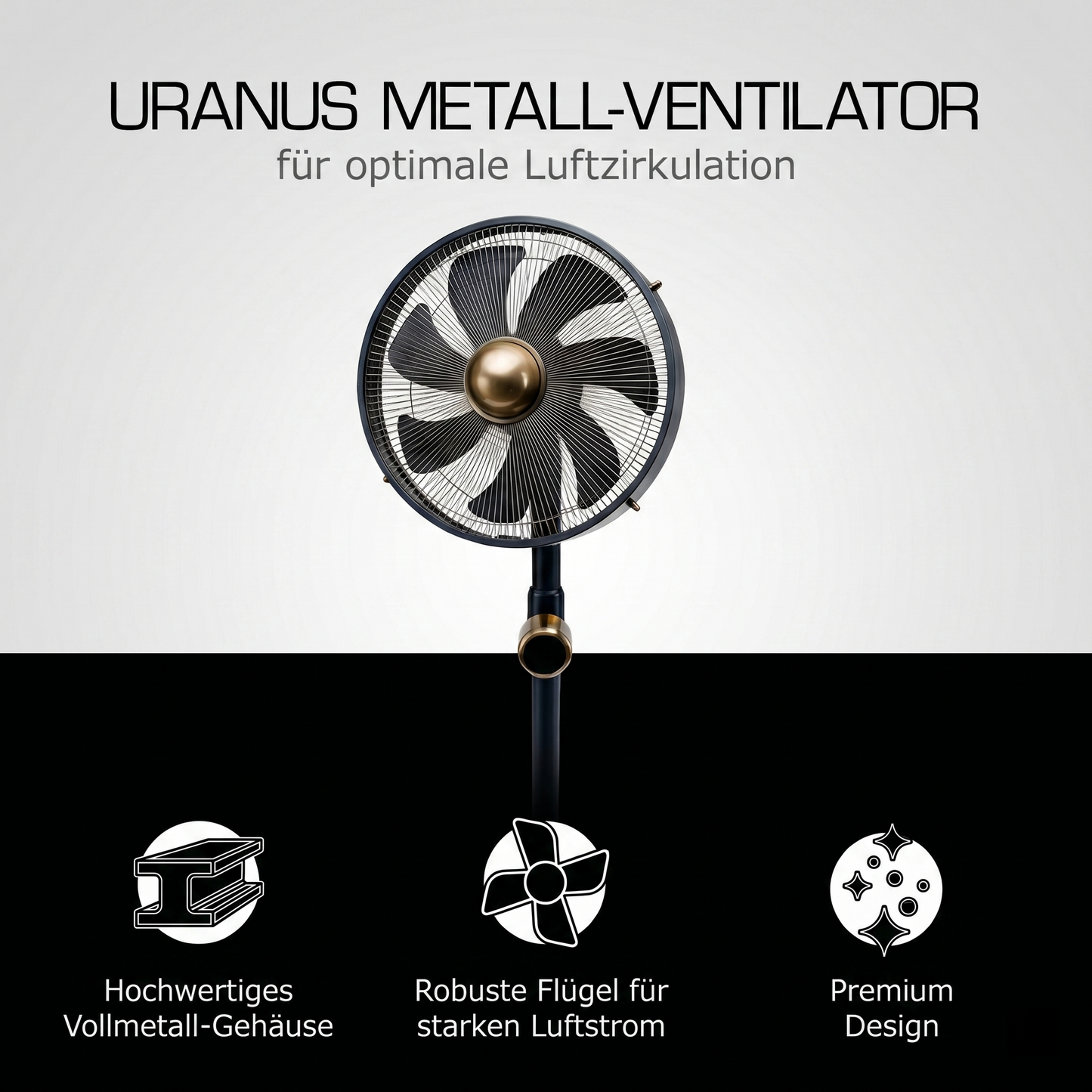 Uranus Metall-Standventilator - Testurteil (Note 1,7)
